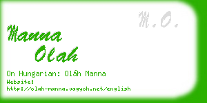 manna olah business card