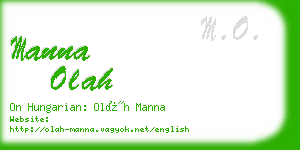 manna olah business card